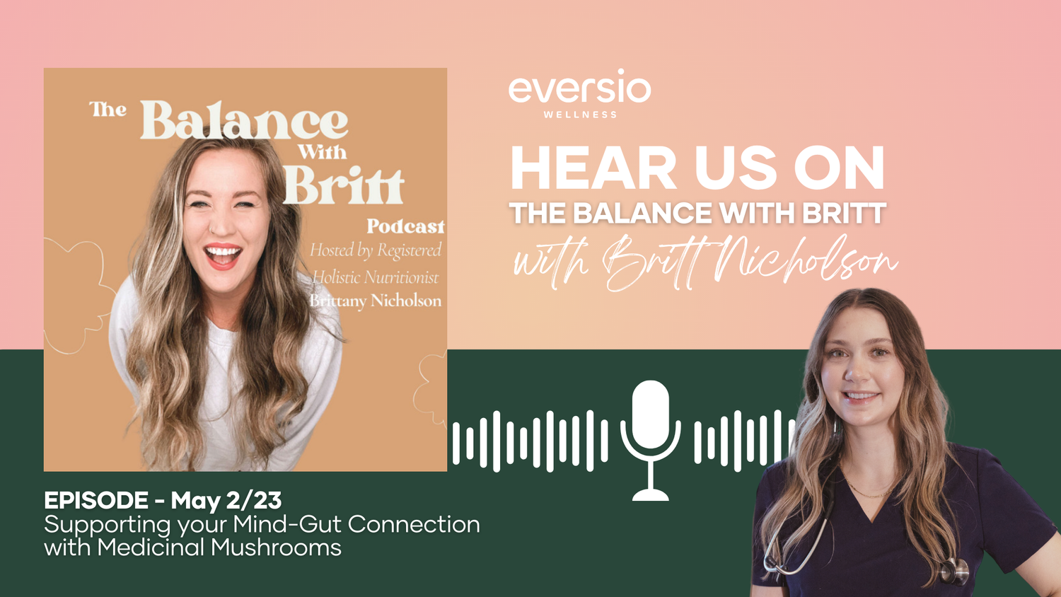 The Balance With Britt Podcast: Supporting your Mind-Gut Connection with Medicinal Mushrooms with Desiree Caruso ND from Eversio Wellness