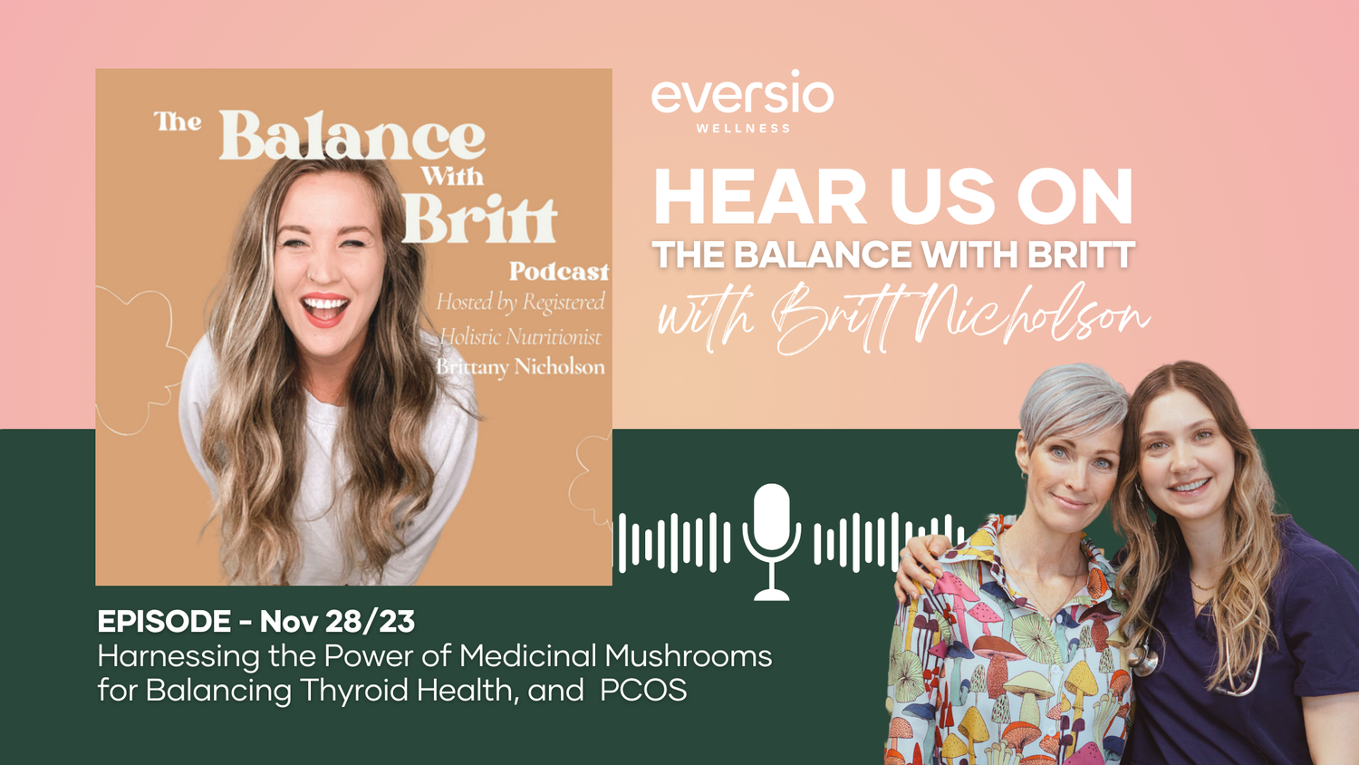 The Balance with Britt Podcast: Harnessing the Power of Medicinal Mushrooms for Balancing Thyroid Health, PCOS, Adrenal Fatigue, Menopause and Estrogen Dominance with Eversio Wellness