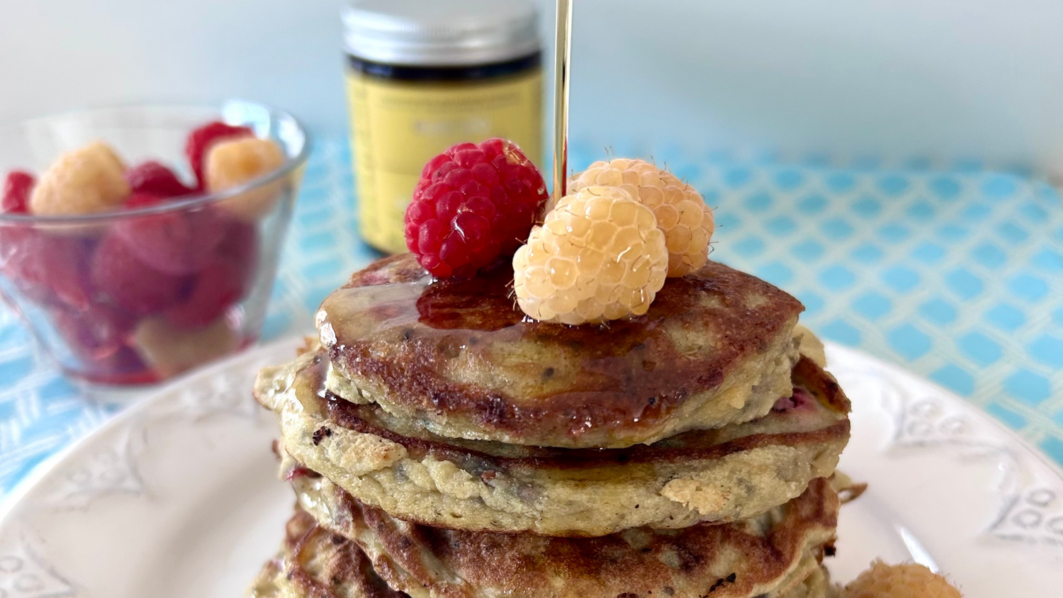 Coconut Raspberry Pancakes Recipe