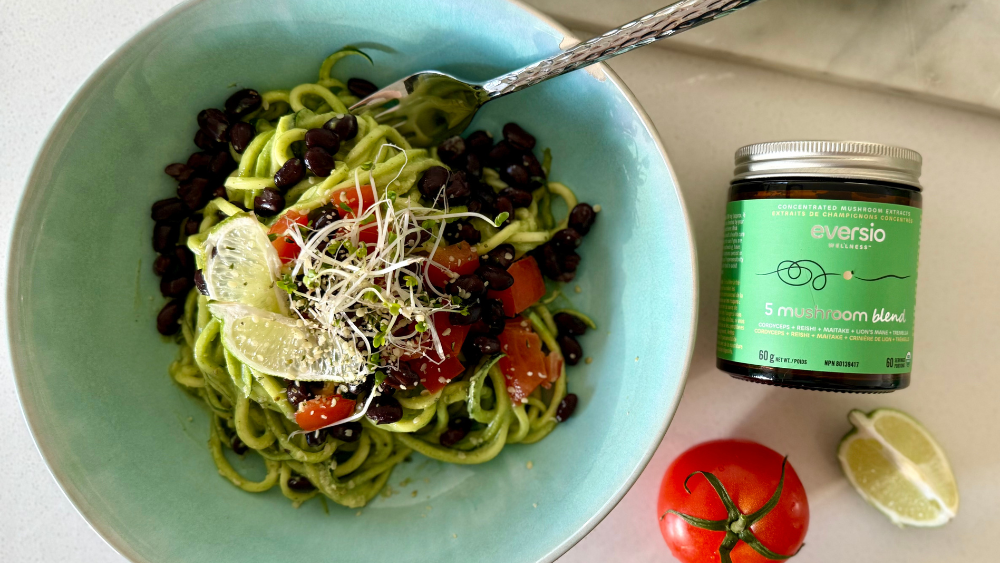Spiralized Zucchini with Avocado Dressing ft. 5MB