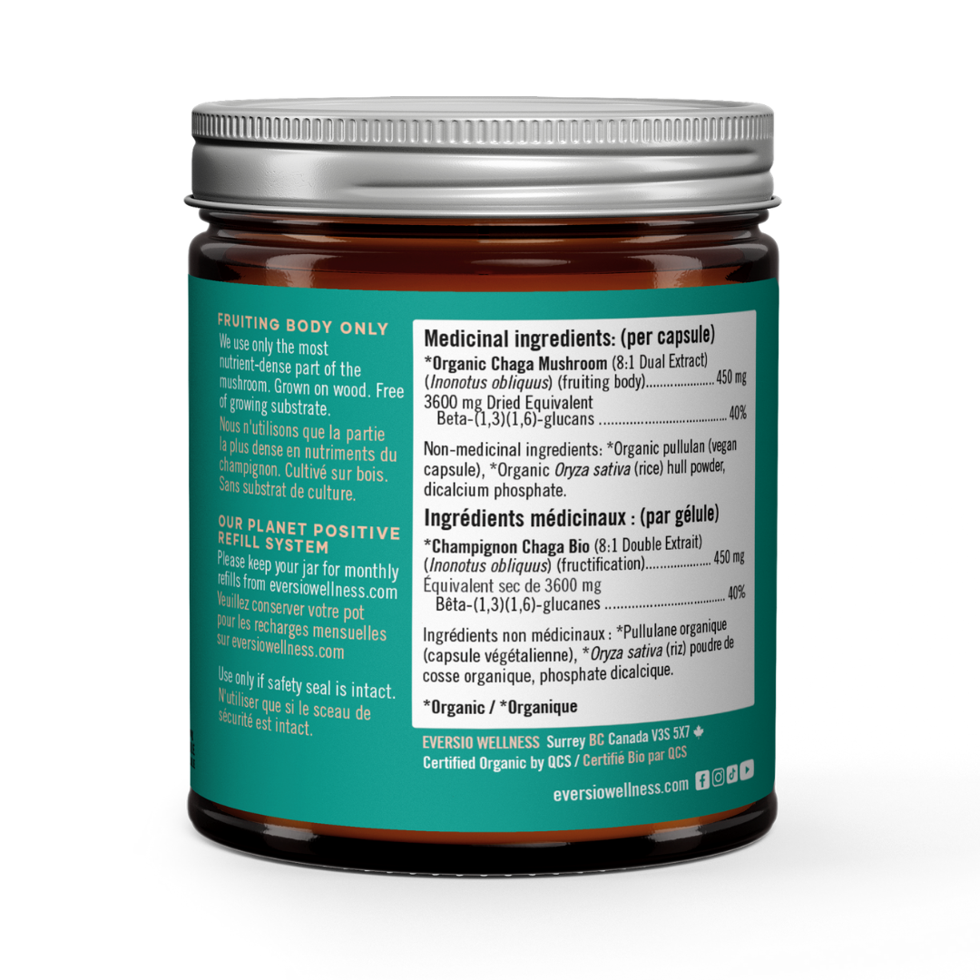 Chaga (Protect Now) - Organic Chaga 8:1 Dual Extract Capsules