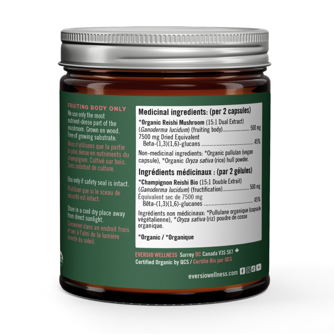 Reishi (Chill Now) - Organic Reishi Mushroom 15:1 Dual Extract Capsules