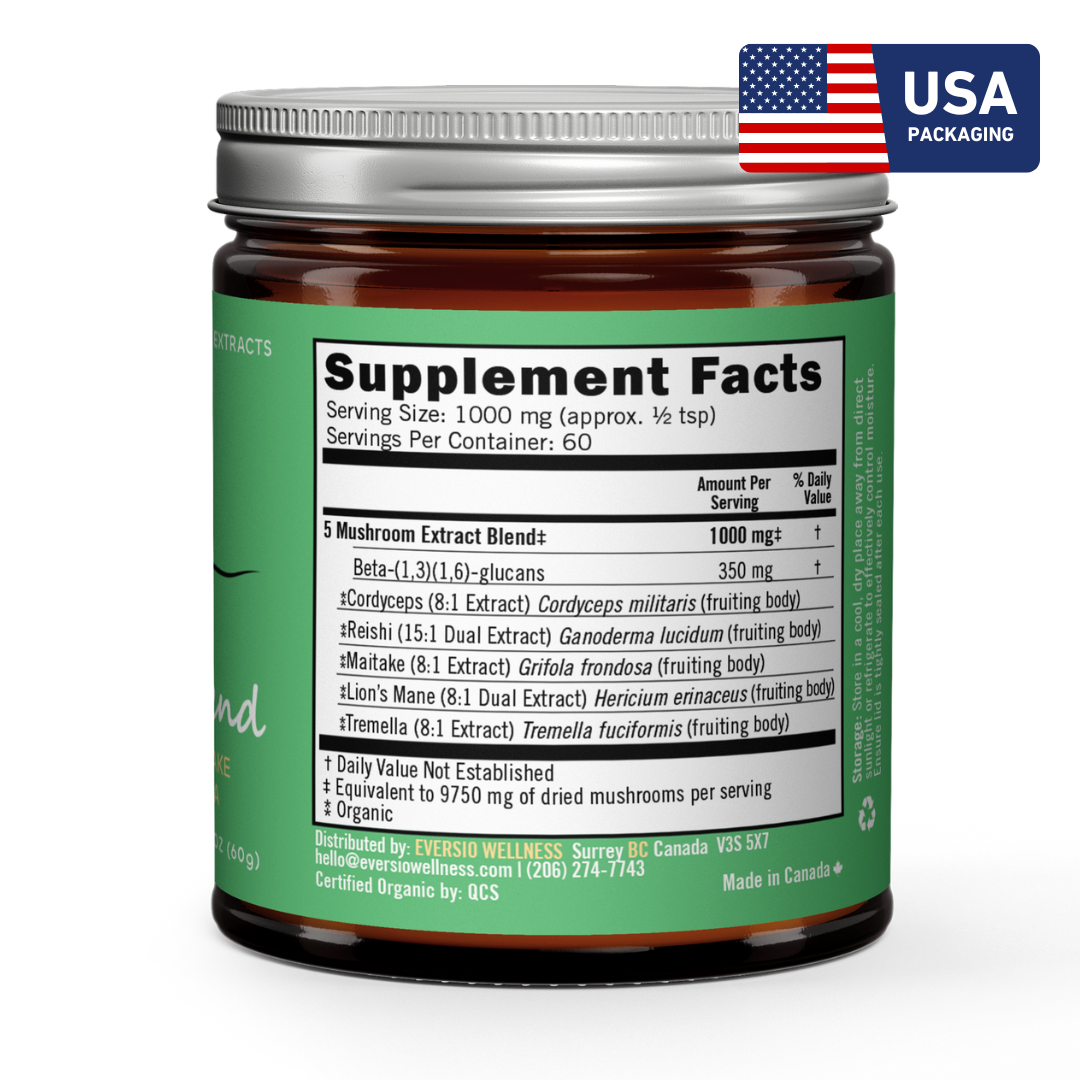 5 Mushroom Blend - (The NEW Blend) - Organic Extracts