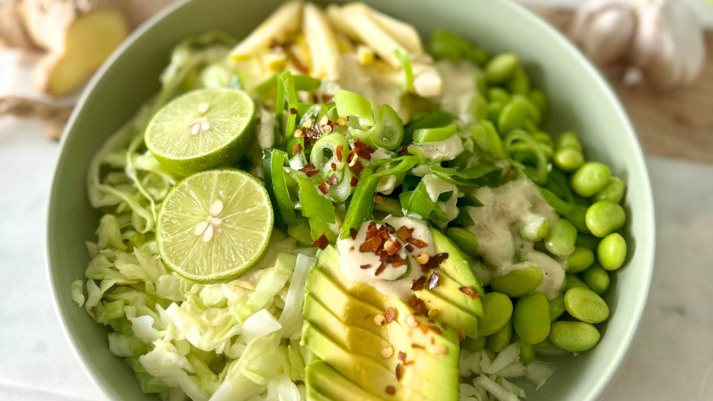 A Nourishing Bowl Edamame Cabbage Salad