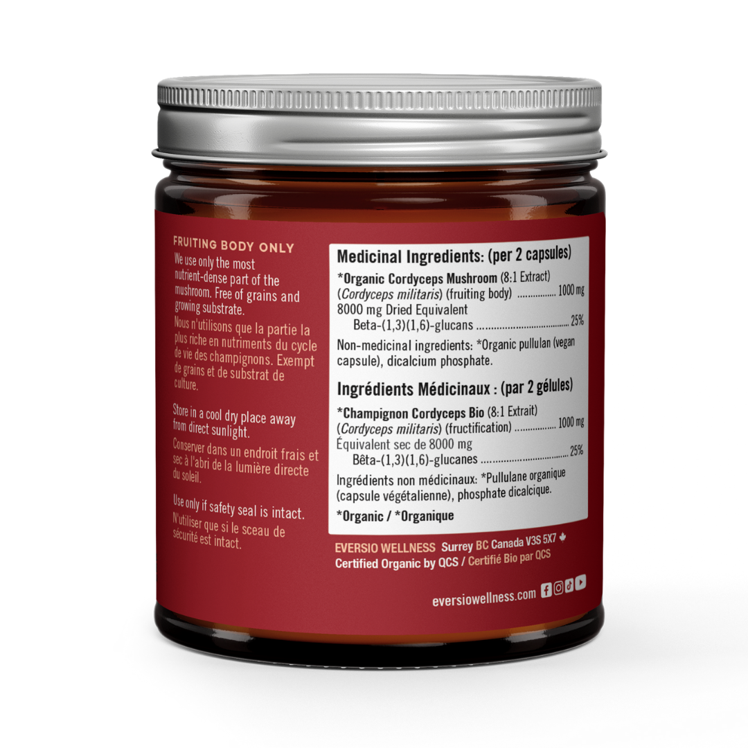 Cordyceps (Energize Now) - Organic Cordyceps 8:1 Extract Capsules
