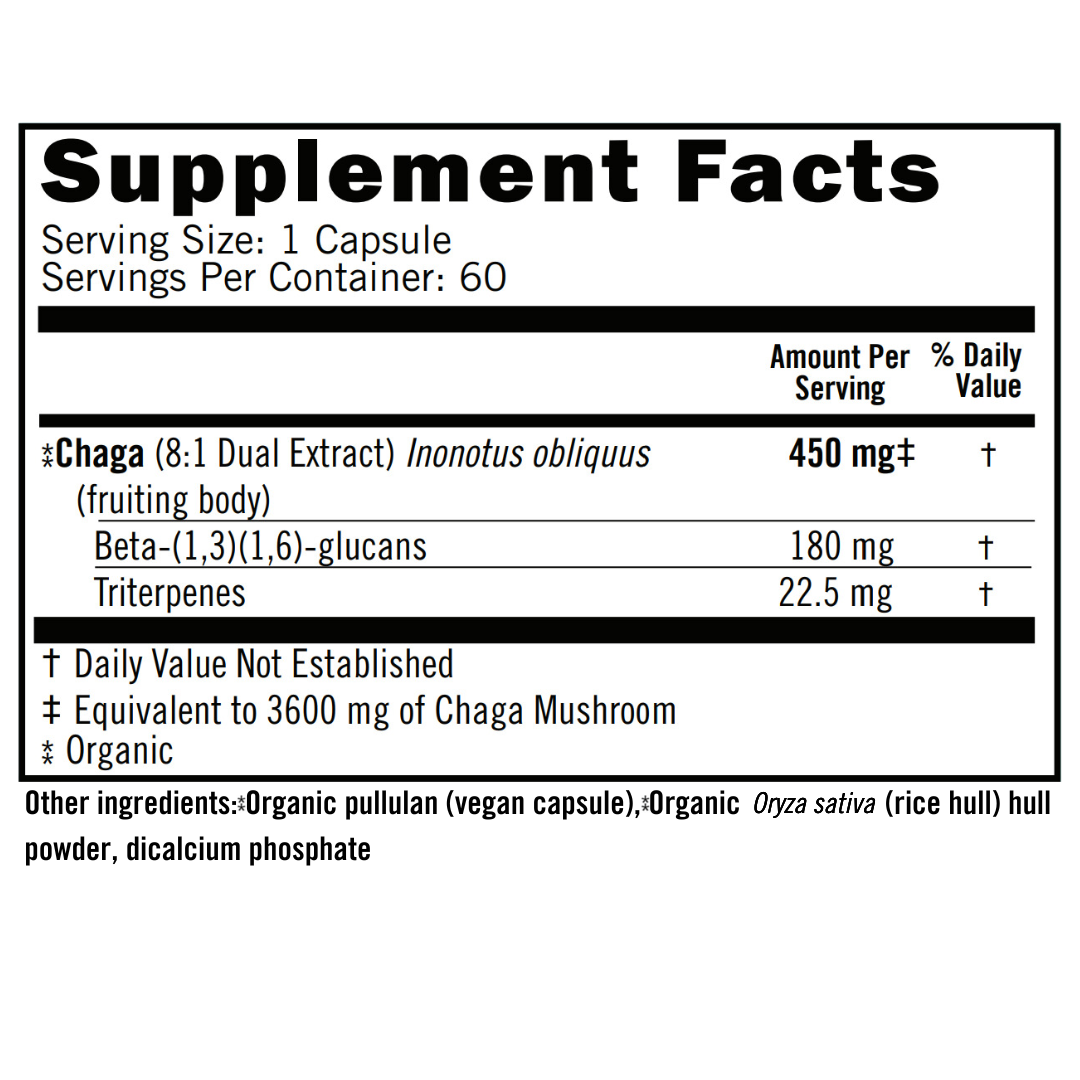 Protect Now - Organic Chaga 8:1 Dual Extract Capsules