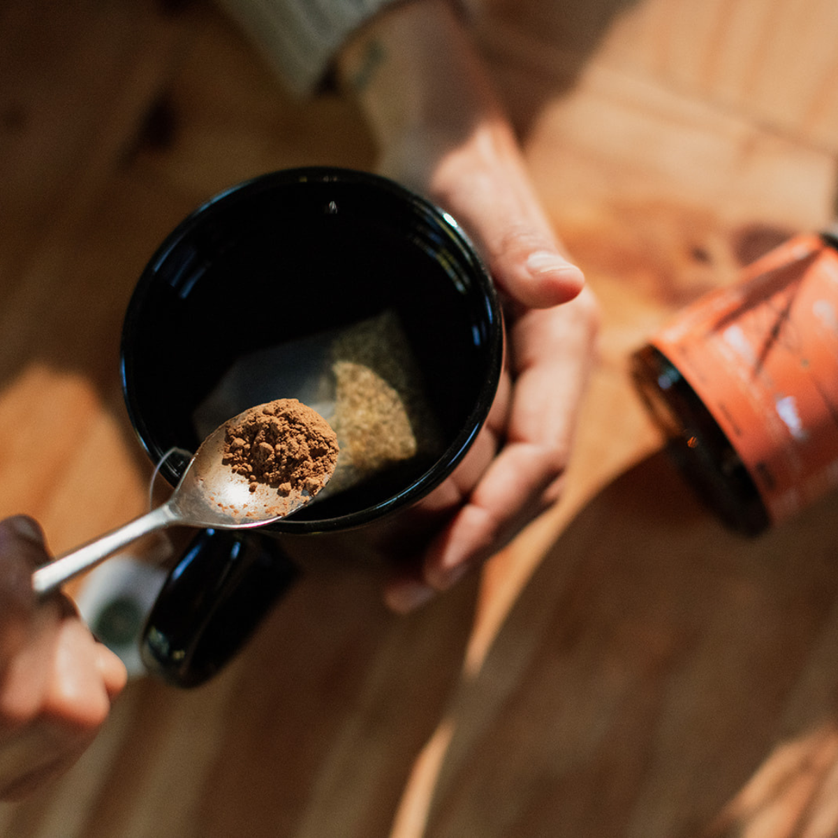 mushroom powder in coffee